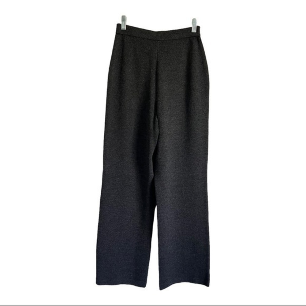 St John Collection by Marie Gray Boucle Slub Knit Heather Grey pant Size 4